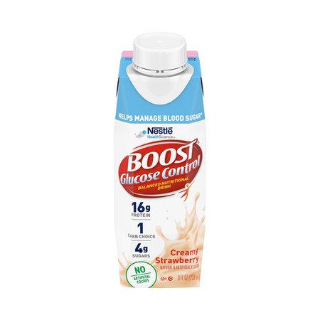 BOOST Glucose Control Strawberry Oral Supplement, 8 oz. Carton, PK 24 00043900286808